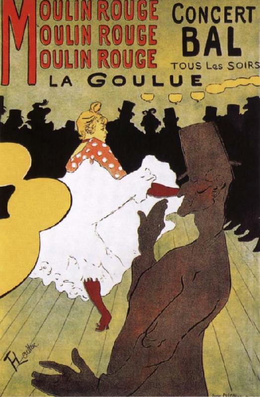 Henri de toulouse-lautrec La Goulue,Dance at the Moulin Rouge oil painting picture